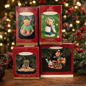 Hallmark Keepsake Ornaments Lot Granddaughter Little Song & Dance What A Deal